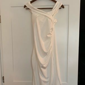 White Cold Shoulder Dress